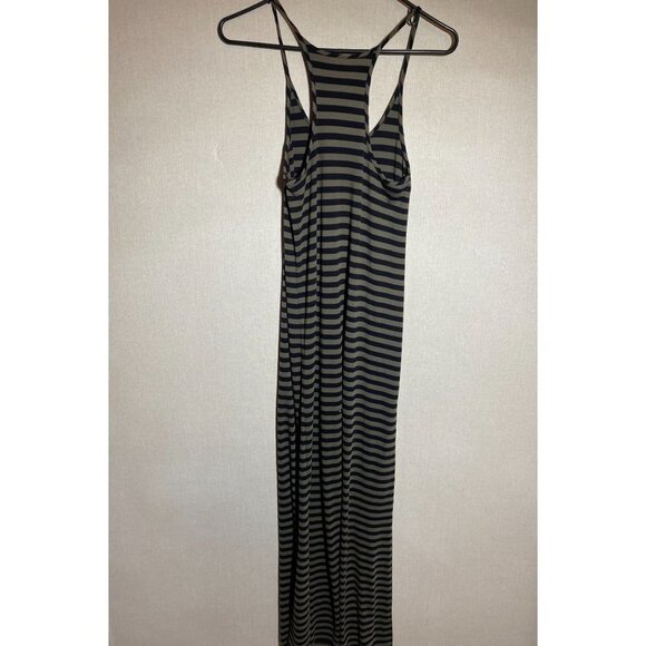 Stem Hortizontal Striped Brown and Black Maxi Tank Dress S - Picture 3 of 4
